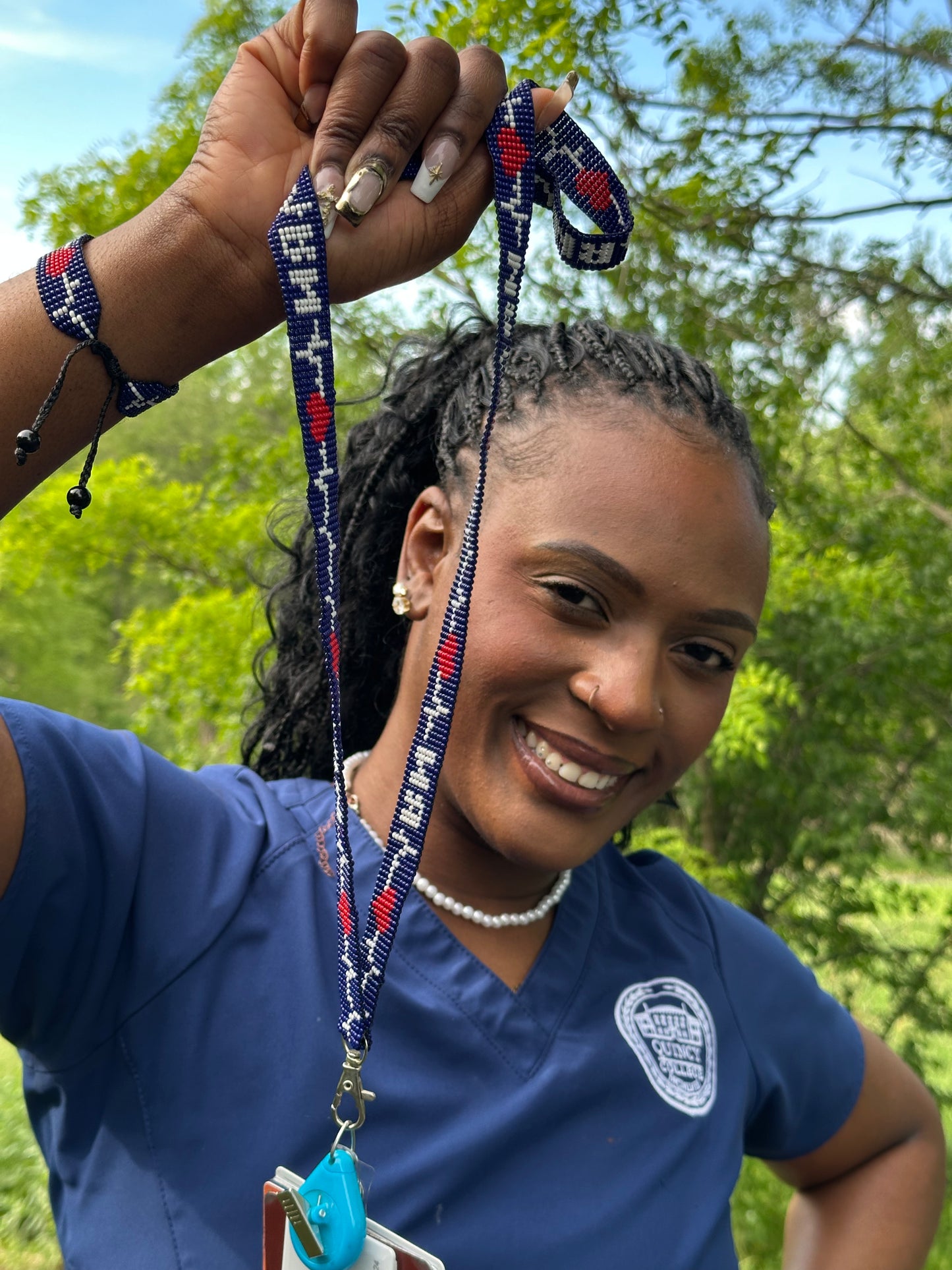 RN Pulse Beaded Lanyard