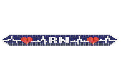 RN Pulse Beaded Lanyard