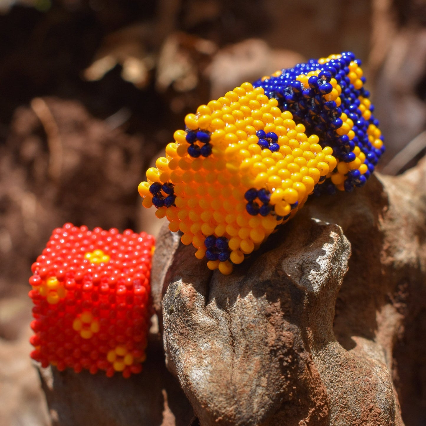 MCHEZO - CUSTOM PAIR OF BEADED DICE