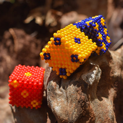 MCHEZO - CUSTOM PAIR OF BEADED DICE